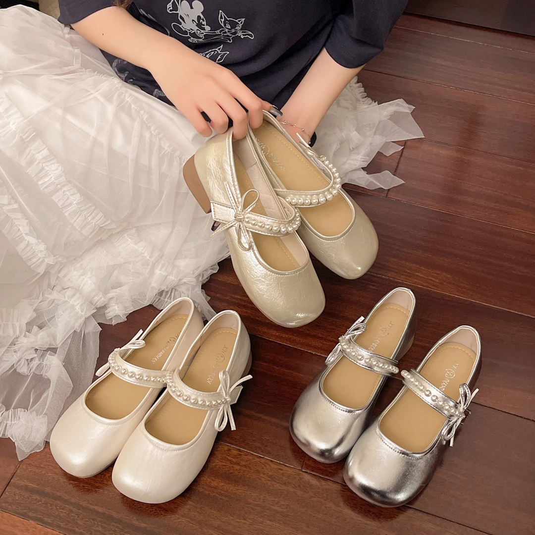 法式绝美平底单鞋女2025秋夏季新款配裙子小皮鞋温柔玛丽珍晚晚鞋