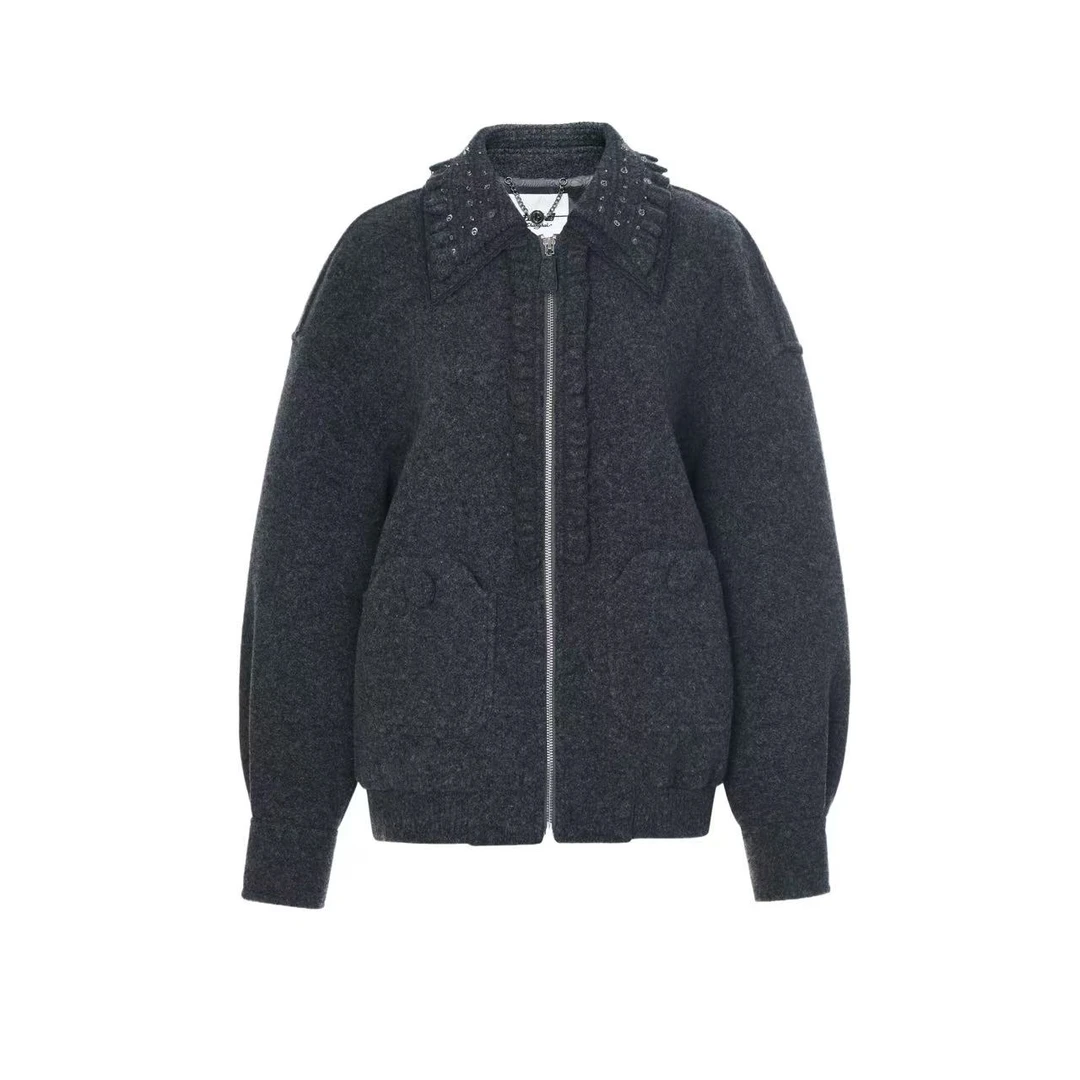 拉飞姆2025冬 打揽装饰呢料外套LF25D11SC145