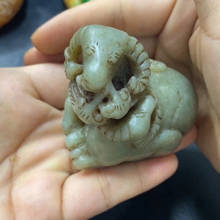 白玉菩提吊坠摆件