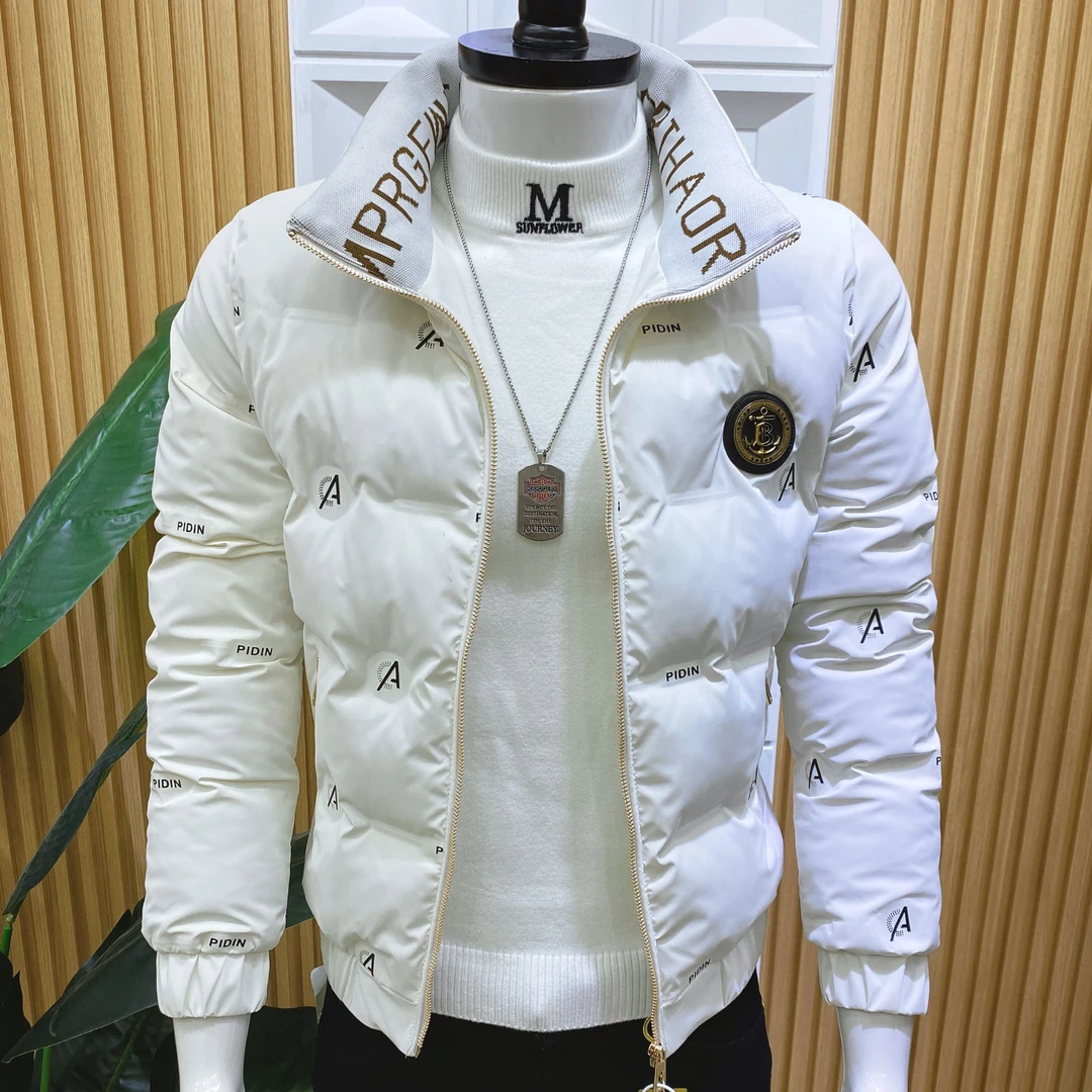 男士冬季新款棉服时尚修身显瘦男款立领棉衣韩版帅气冬款保暖外套