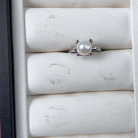 海水珍珠戒指银S925镶嵌