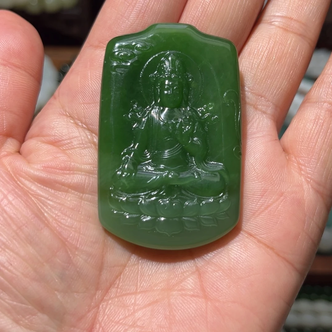 和田玉未镶嵌手链碧玉35牌子