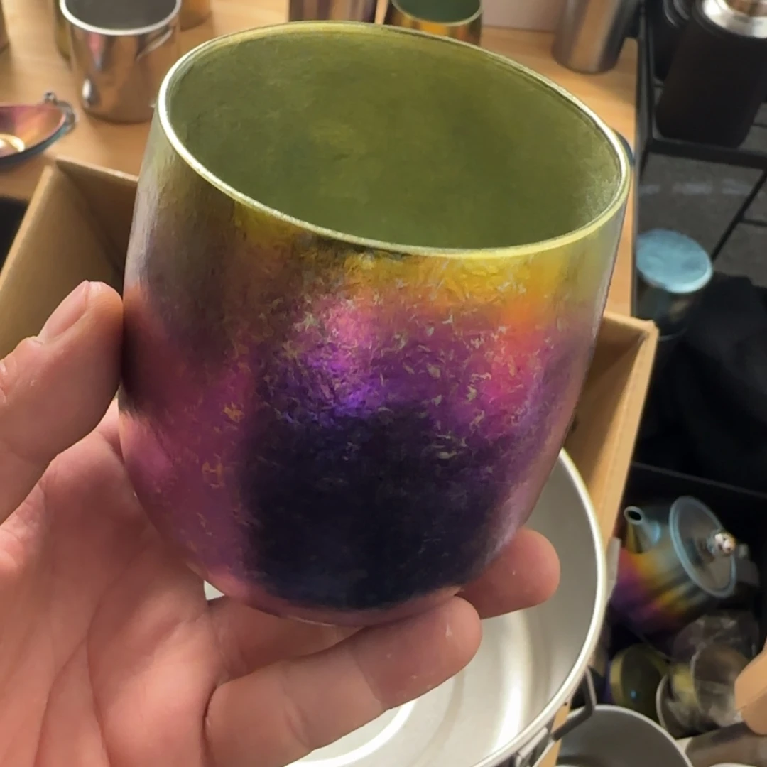 金属一个金边大口杯微瑕