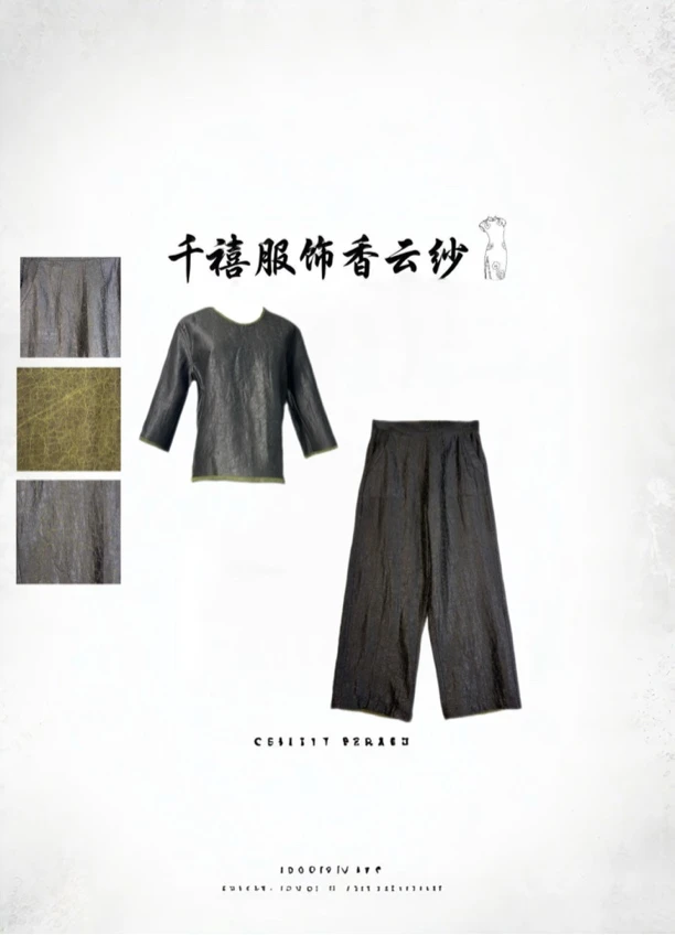 【千禧专属】1035-1短袖女款时尚黑绿龟户外夏季复古圆领裤子上衣