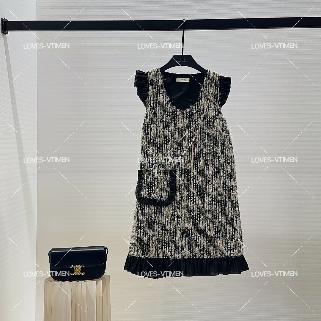 【薇薇专属】赫本风短袖显瘦气质法式时尚长款连衣裙LOVES-A1613