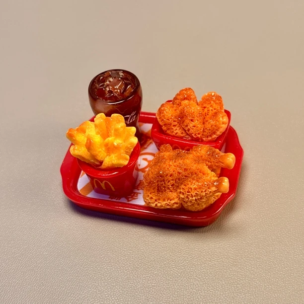 麦香套餐五件套过家家玩具仿真迷你食玩DIY摆件仿真食物玩具