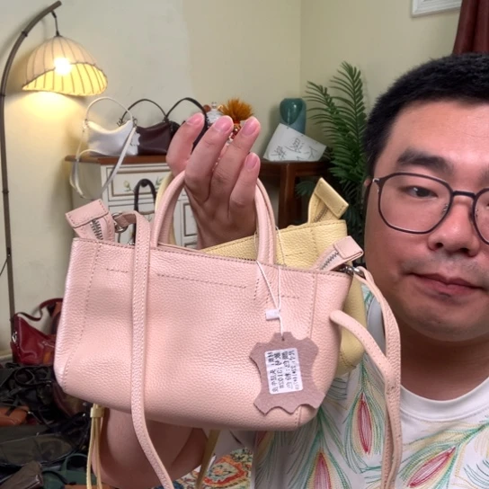进口头层牛皮女包