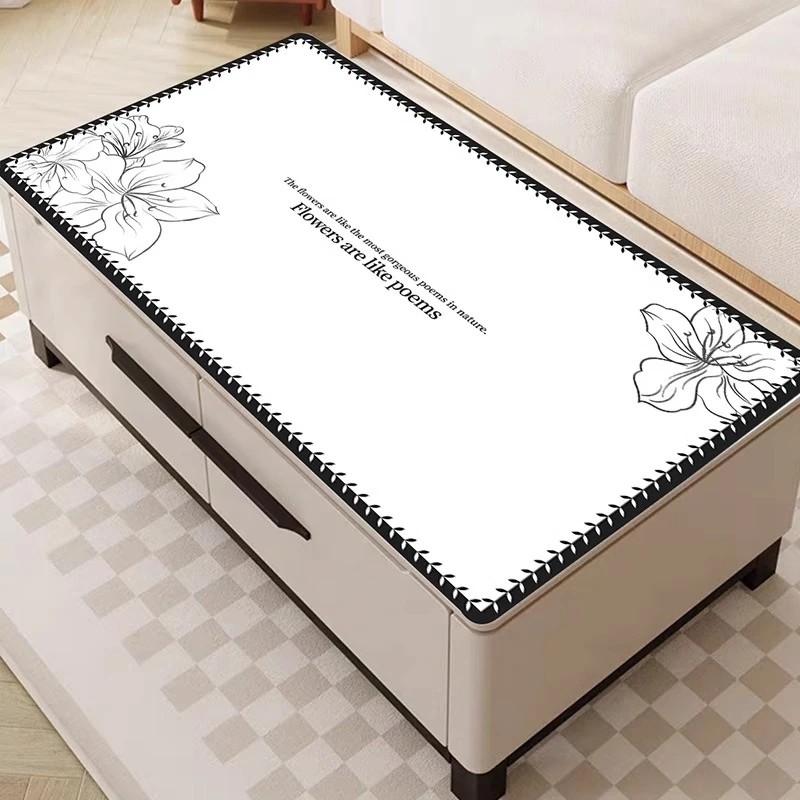 茶几桌布现代简约防烫防水书桌餐桌垫子台布轻奢高级感客厅桌垫