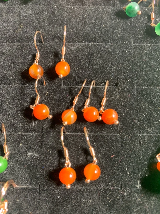 粉丝专属红色耳坠一对手工拍一发一