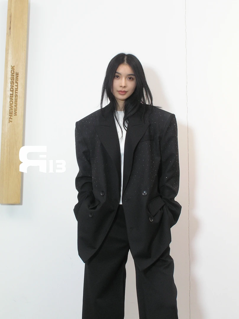 衣长76/77肩宽53/54渐变烫钻西装5336