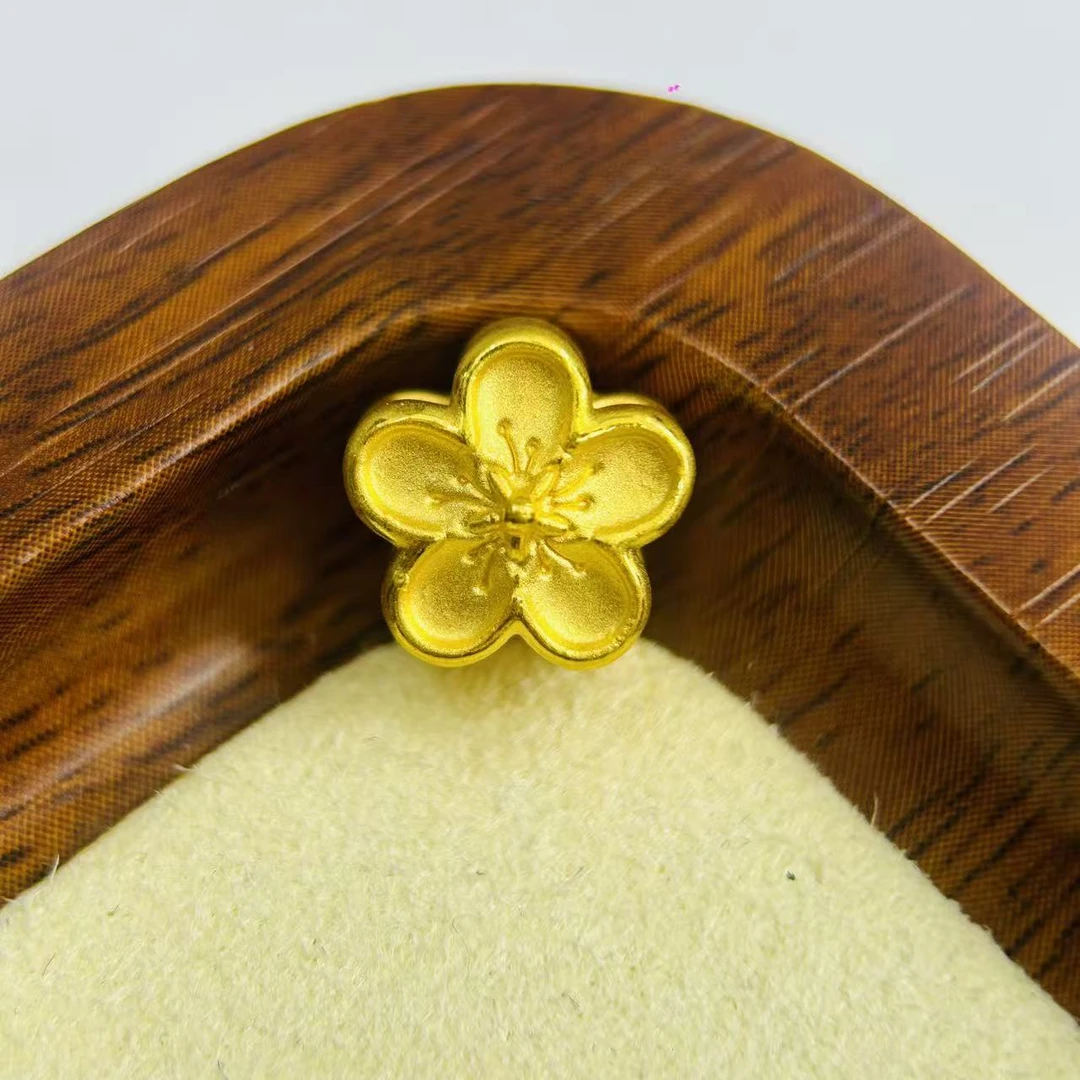 辉通黄金足金999爱心桃花转运珠配件DP2882-0930