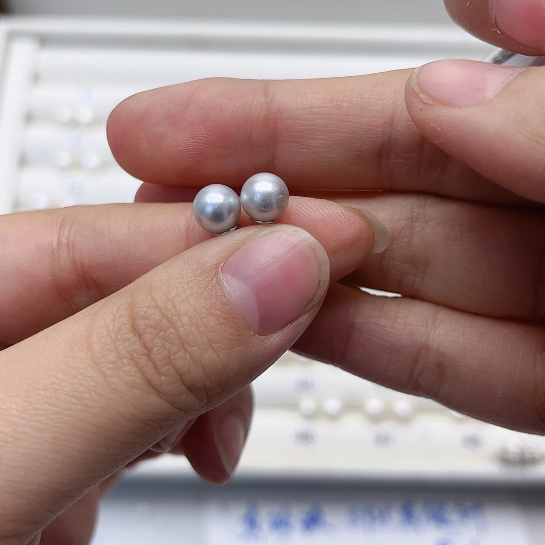 海水珍珠耳饰银S925镶嵌在****你