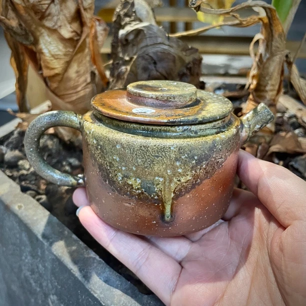 111号全手工金珍珠泥柴烧家用陶瓷壶150-160ML