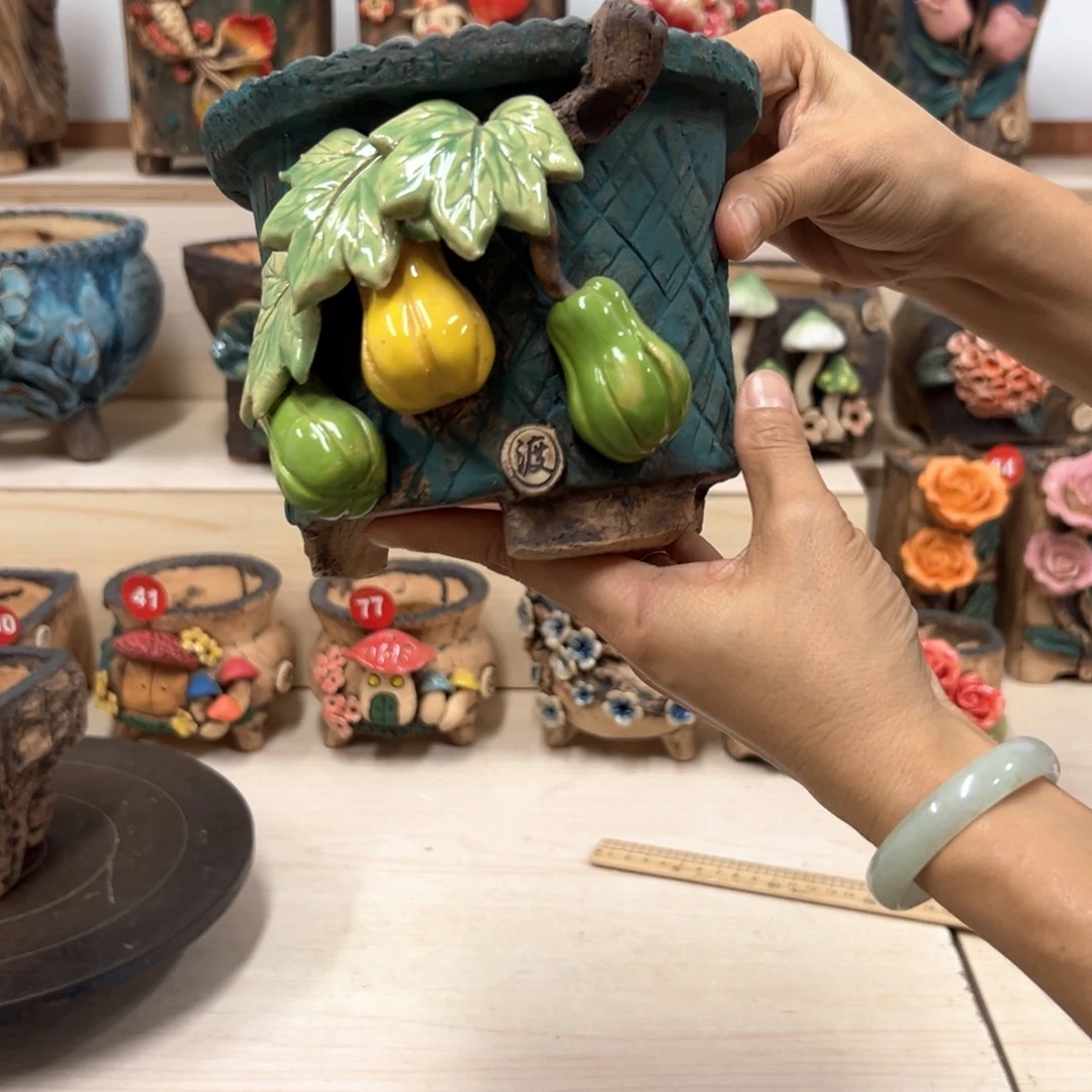 紫砂花盆号内口13外高12.5