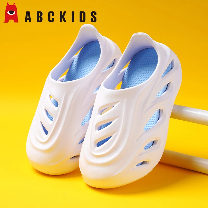 Abckids儿童凉鞋夏季男童洞洞鞋中大童男孩踩屎感防滑溯溪沙滩鞋