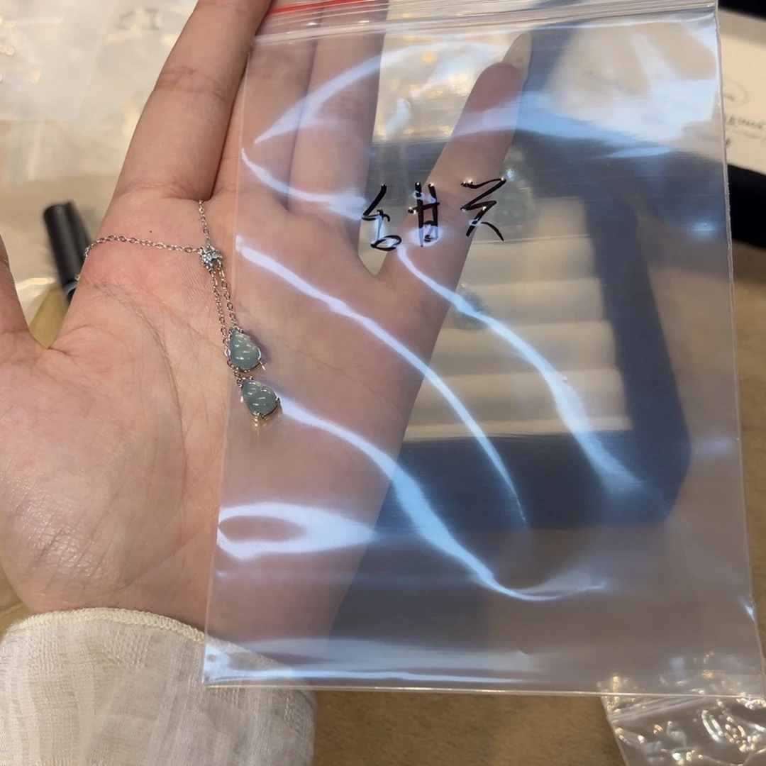 翡翠银S925镶嵌颈饰甜*