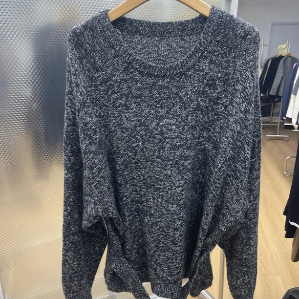 马杰家（全码女装m-6xl）新款圆领混纱长袖针织毛衣