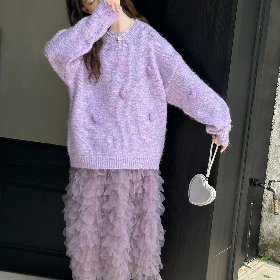 女童毛衣套装2025新款韩版女孩儿童中大童春秋洋气半身裙两件套潮