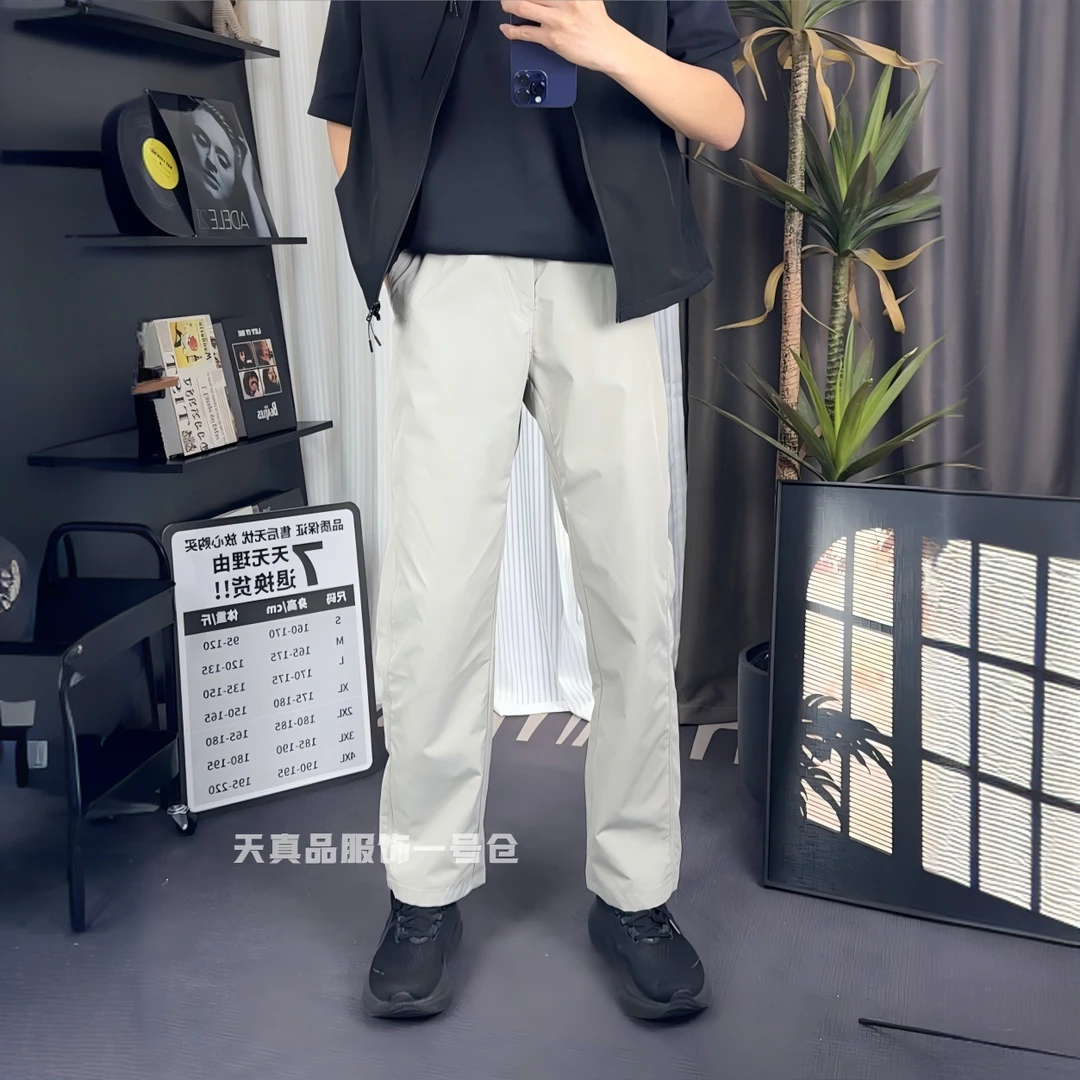 夏季新款轻奢痞帅百搭三角标长裤弹力休闲裤轻薄透气速干男女同款