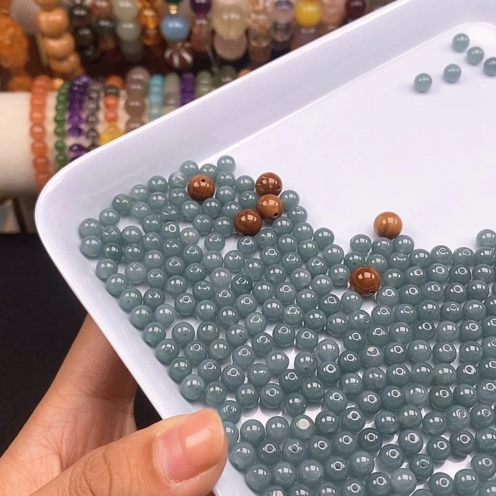 未镶嵌卡6蓝水30个玛瑙/玉髓