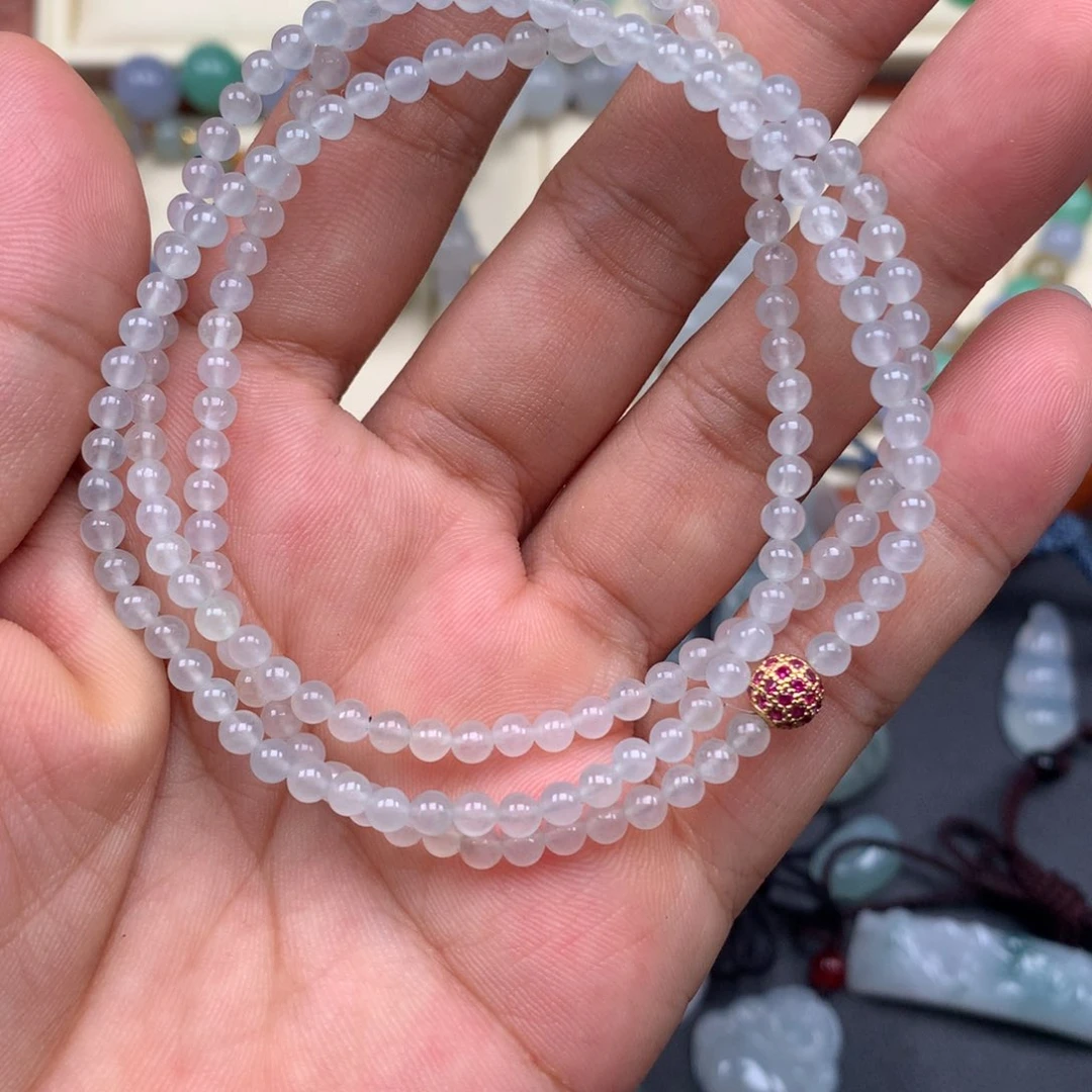 未镶嵌手链翡翠小米珠