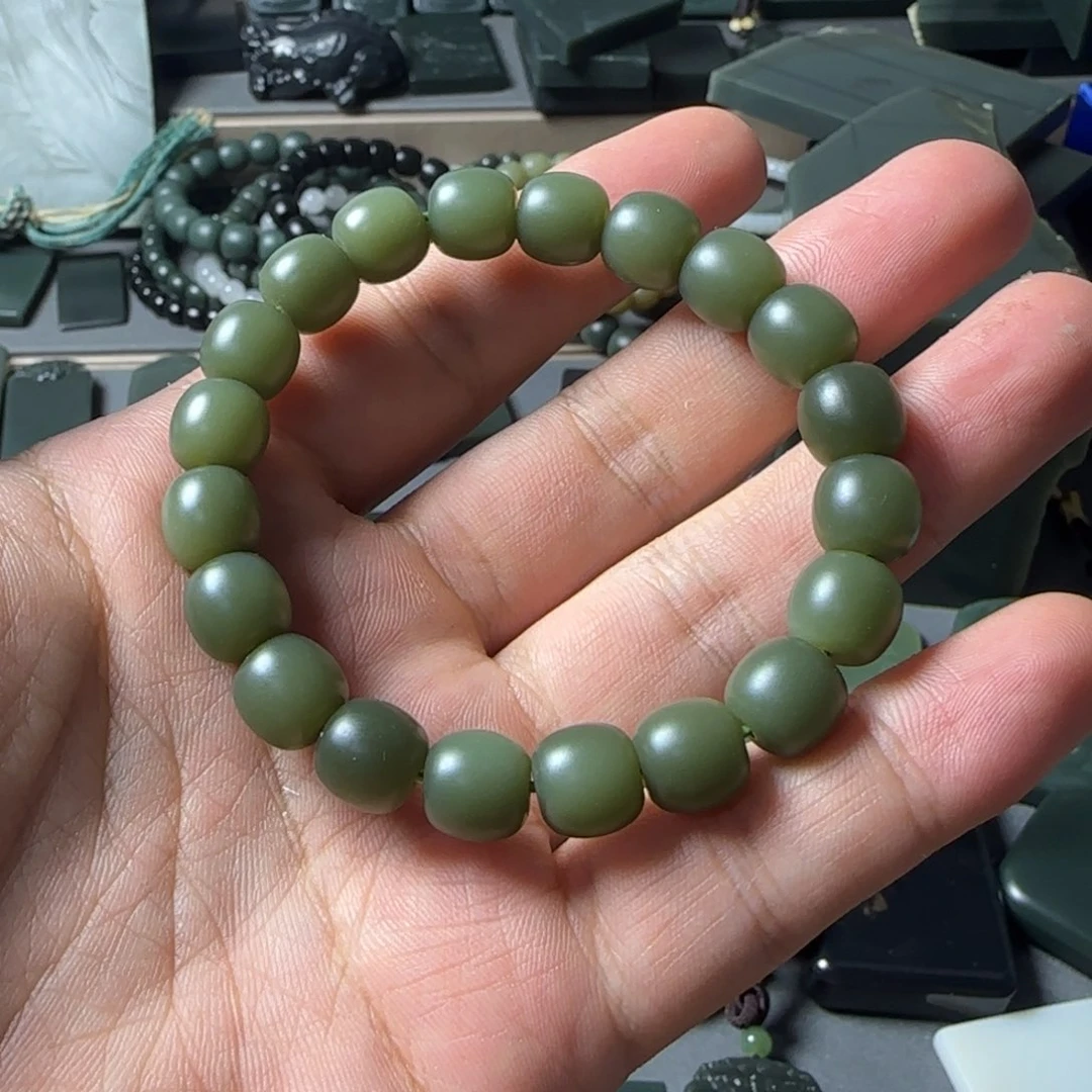 未镶嵌手串和田玉（青玉）静**然
