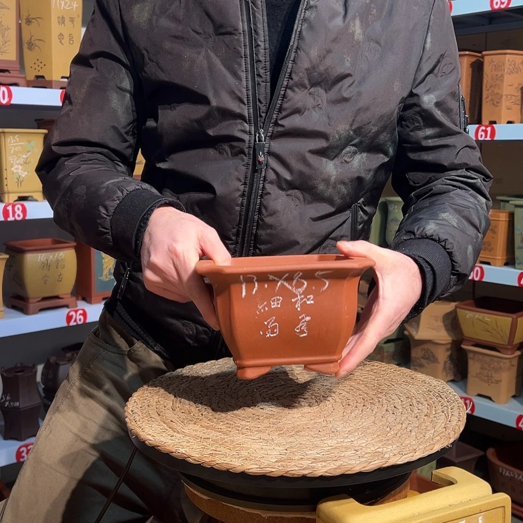 天心紫砂手工花盆