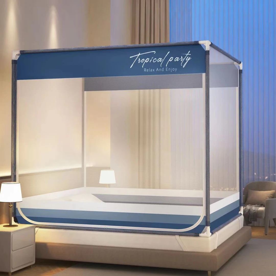 风蚊帐支架防摔宿舍双开门双人床