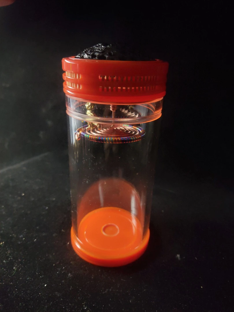 S121#上海老谭谭沪生橘色60*140蝈蝈罐子配紫铜彩圈老虎簧出音好