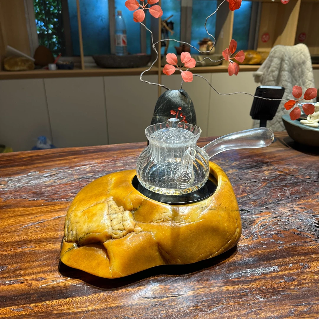 手工茶炉石头茶炉煮茶器电陶炉煮茶器家用茶道煮水创意耐热透明