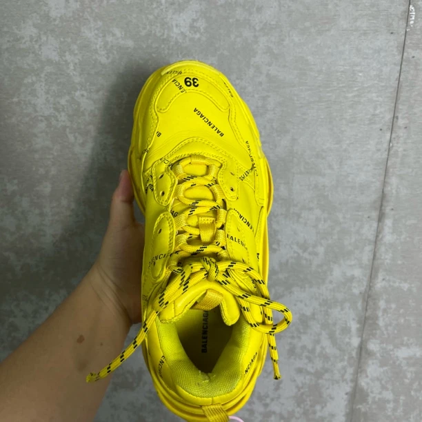 99新 Balenciaga/巴黎世家 39*1/黄色弹幕老爹鞋/11690