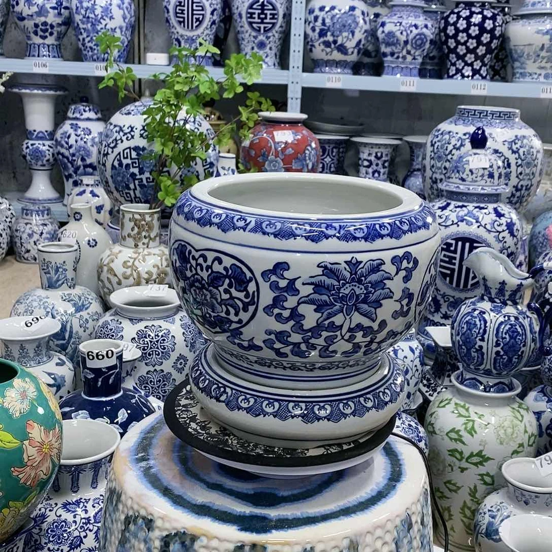 【闪购商品】摆件思*花盆瓷器…………………………