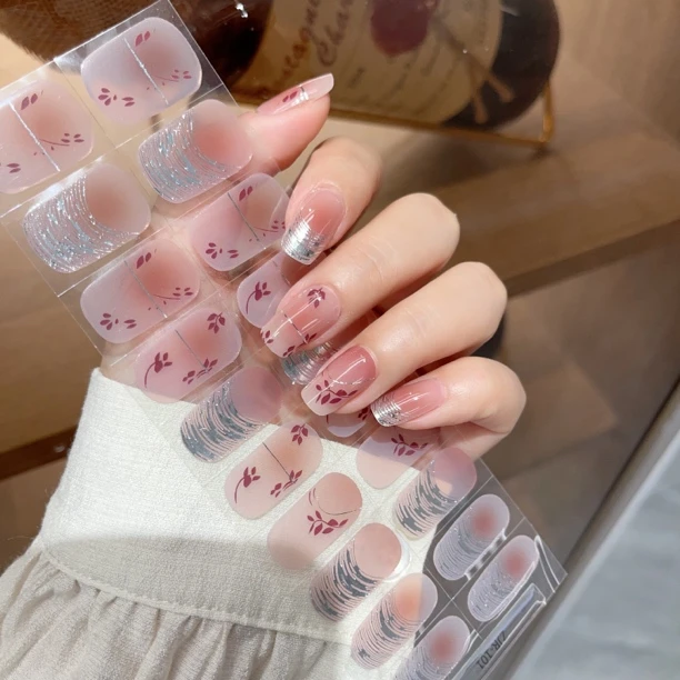 【栗秋】101号～照灯变硬 半固化凝胶美甲贴20指