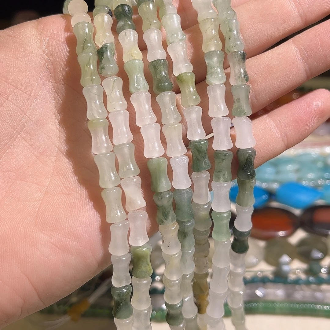 玛瑙/玉髓未镶嵌珠宝半成品天山玉竹翠*2