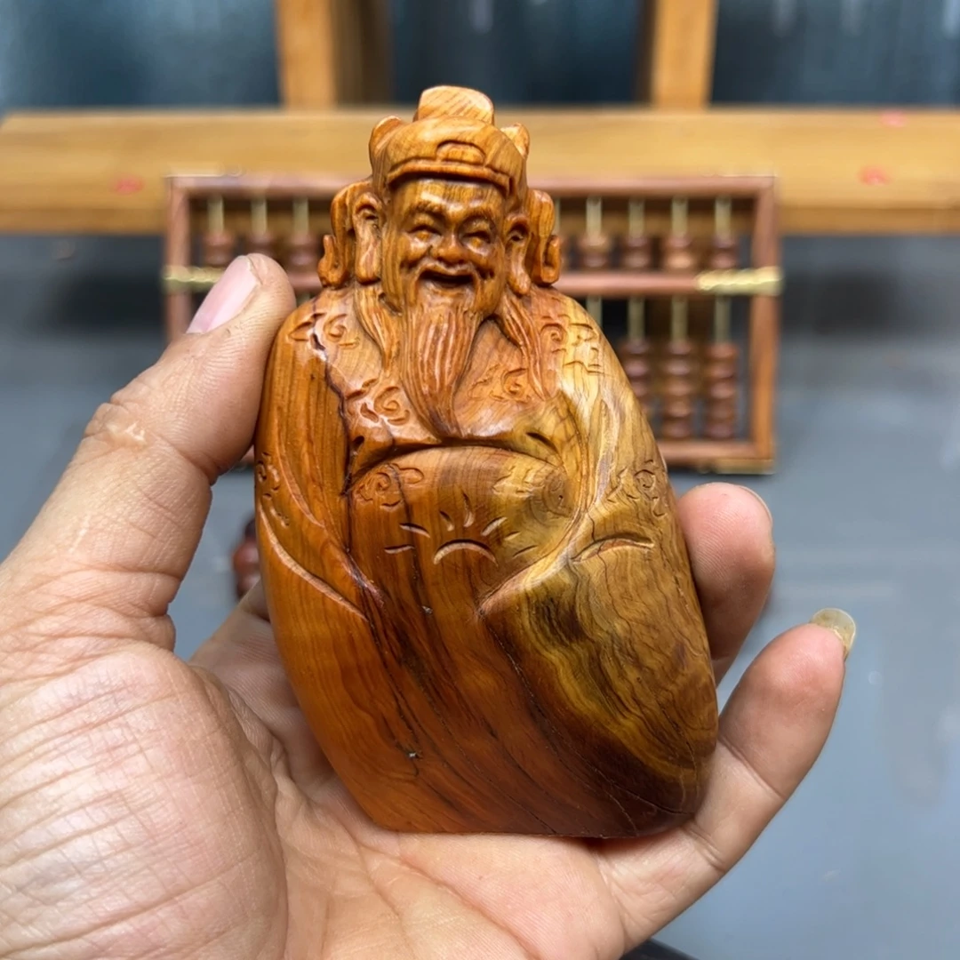 暖***初木崖柏木摆件手把件