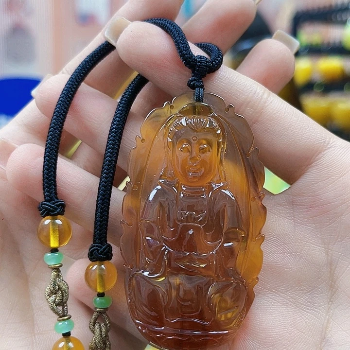 蜜蜡未镶嵌裸石吊坠