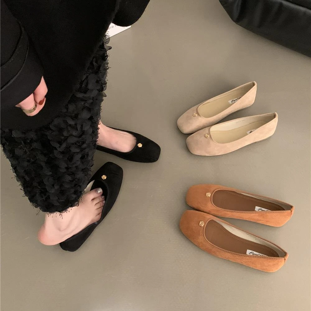 【官网小C&K旗舰店】特软真羊皮女鞋小香风单鞋一脚蹬瓢鞋通勤春秋