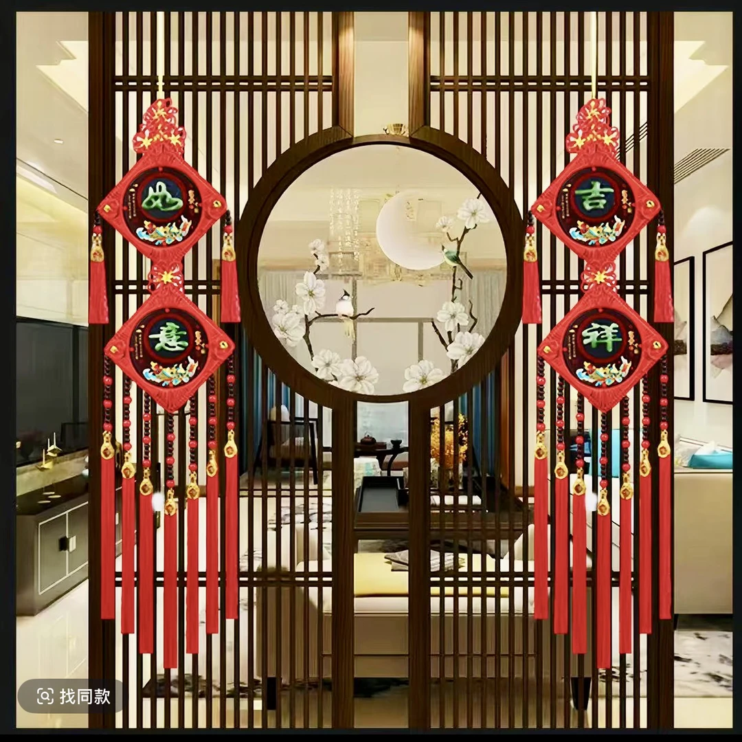 仿玉雕中国结对联