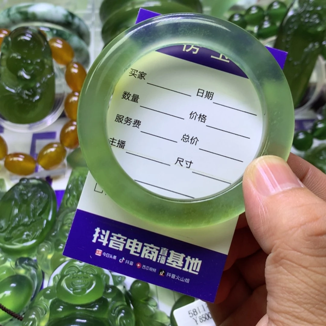 【闪购商品】岫玉未镶嵌岫玉手镯52➕圈口空***停