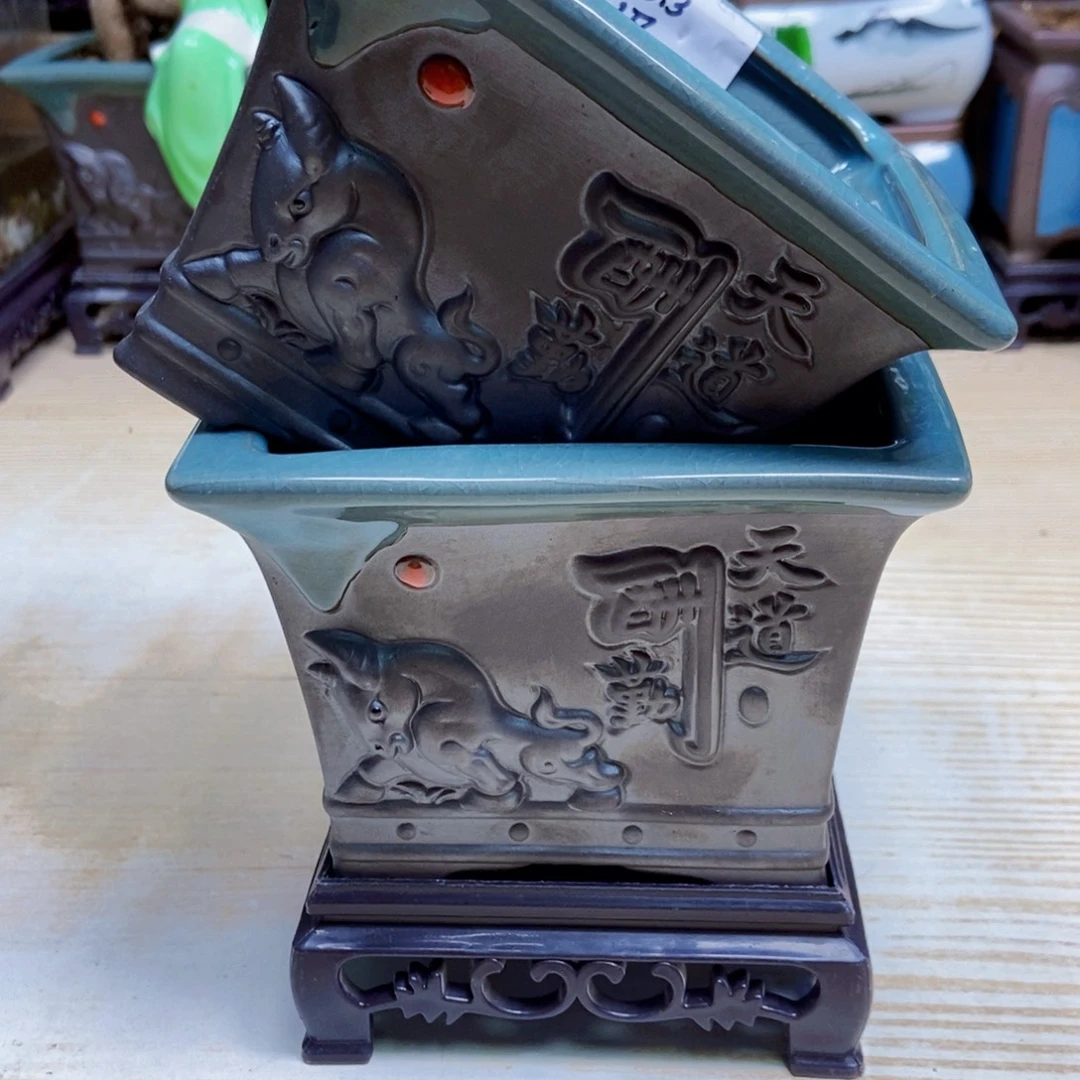 瓷片陶瓷花盆陶瓷艺术