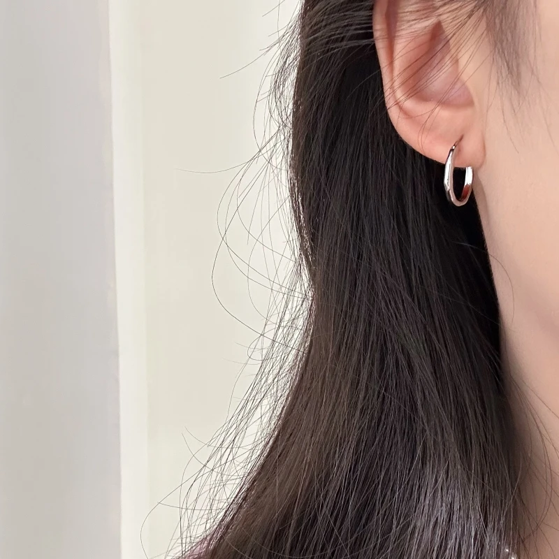 铜合金耳饰 【么么专属】ins简单素款小小圆环耳扣日常百搭耳圈耳饰