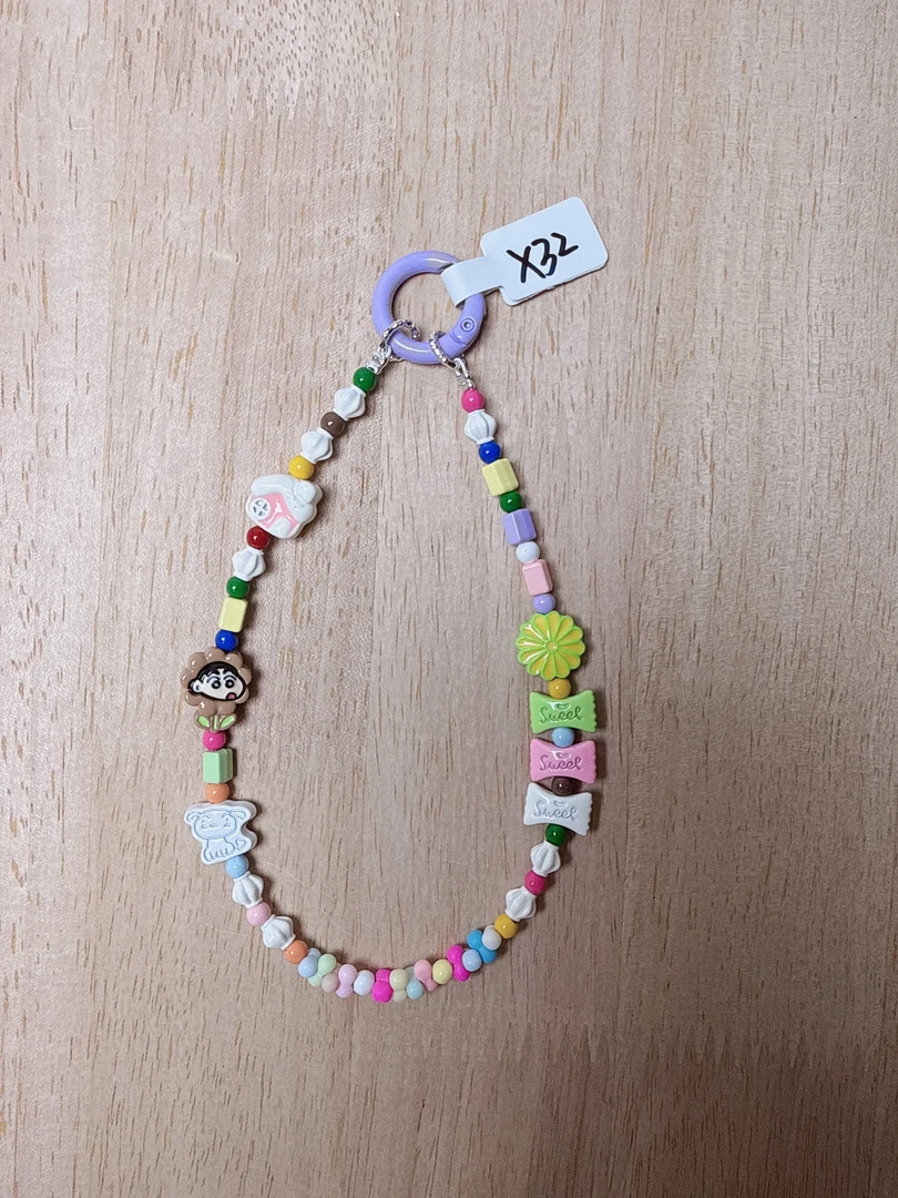 【特价款】手机挂绳女款手机挂饰国华珍珍手工串手链树脂合金挂件