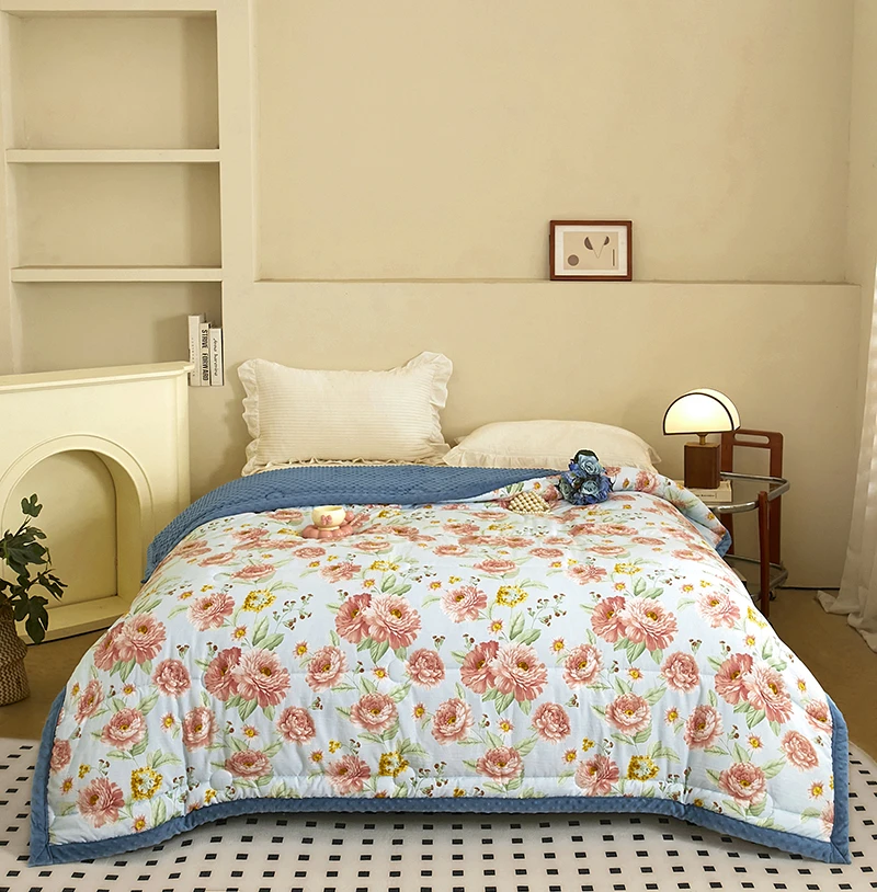 A类绒豆豆安抚被秋冬被加绒加厚柔软亲肤可机洗印花蓬松