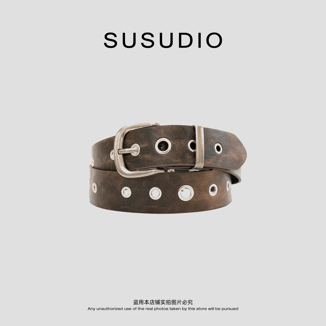 SUSUDIO 卡扣镂空搭配复古感柳丁皮带 H8004
