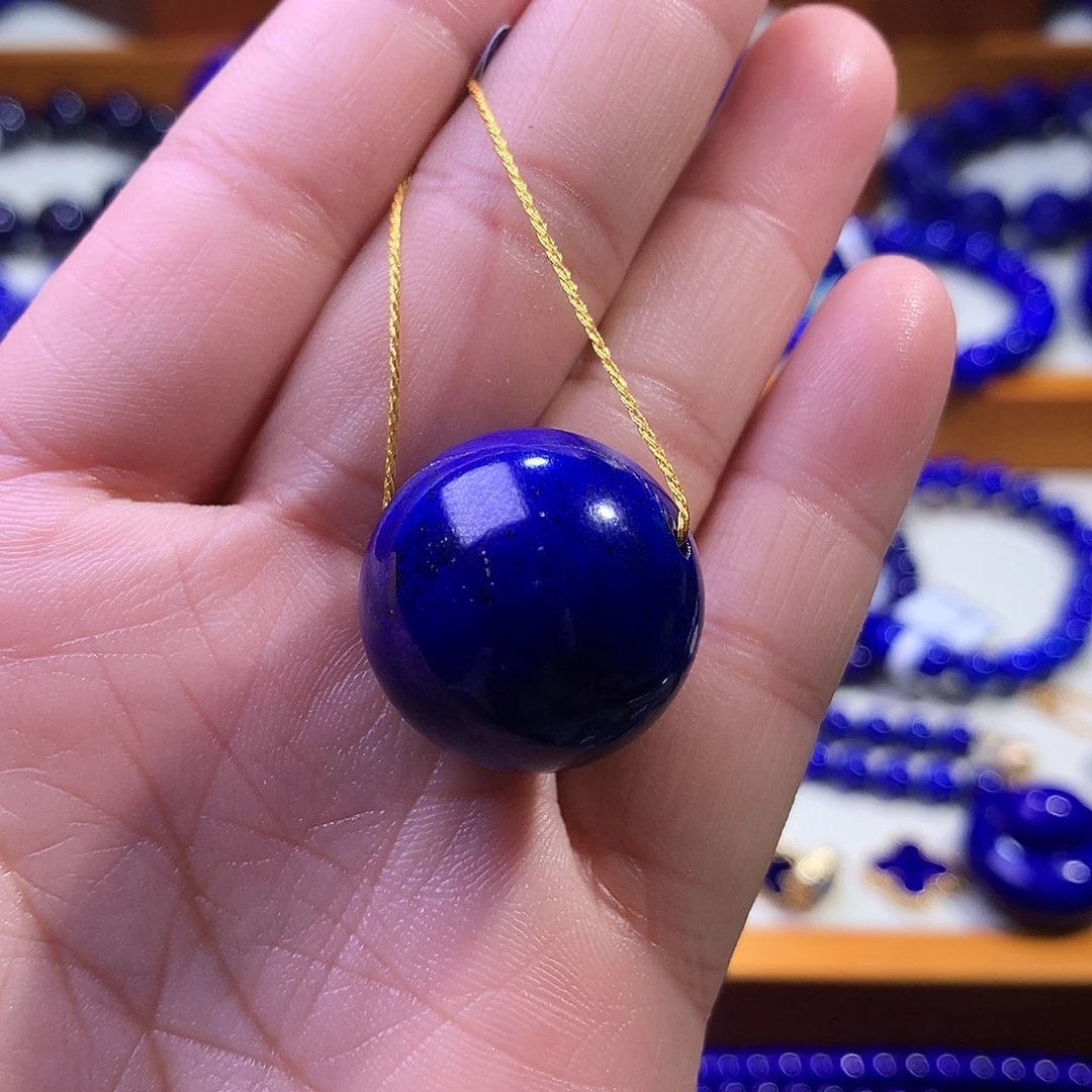 C****青金石未镶嵌单珠21.9m