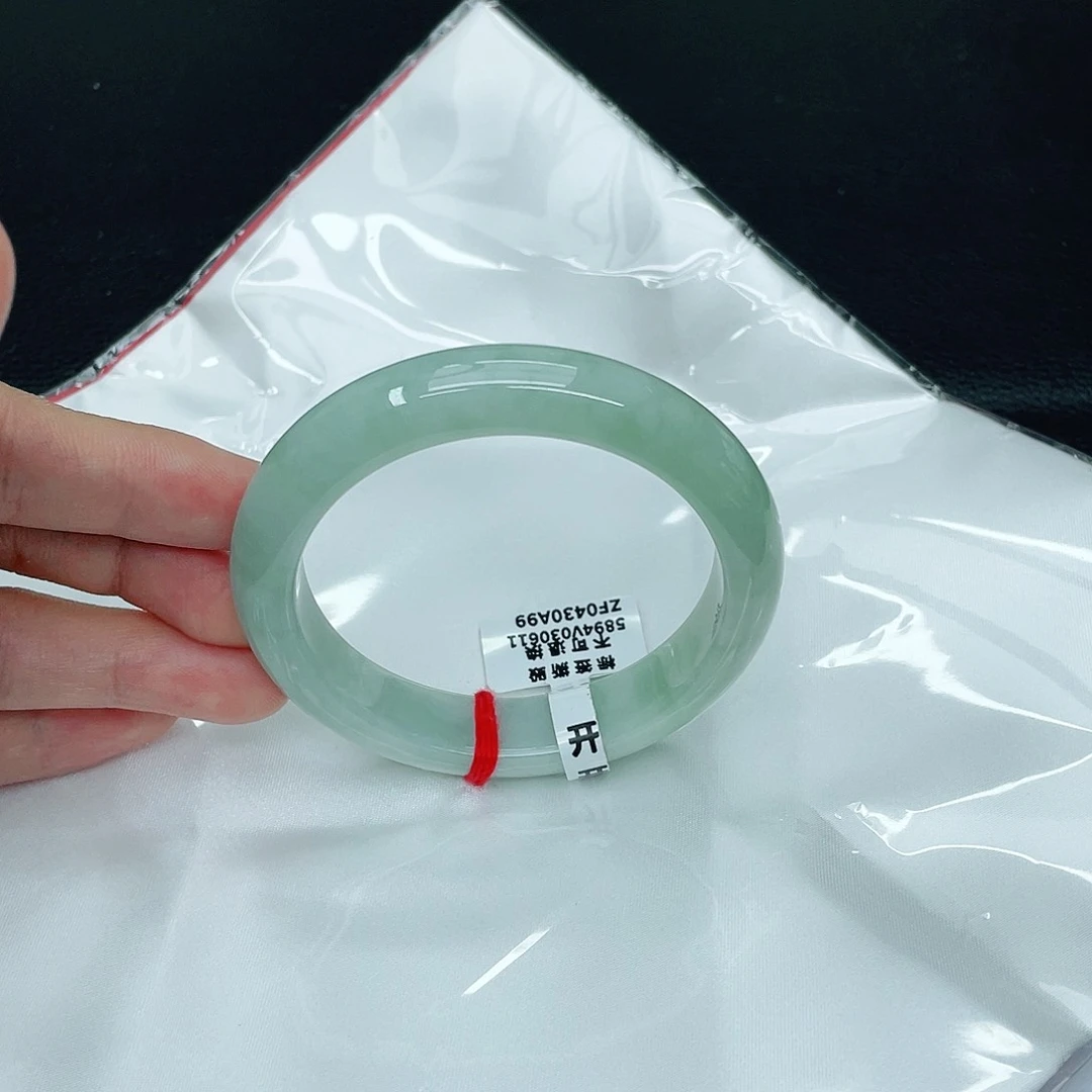 翡翠手镯未镶嵌正55.2 天然A货翡翠手镯