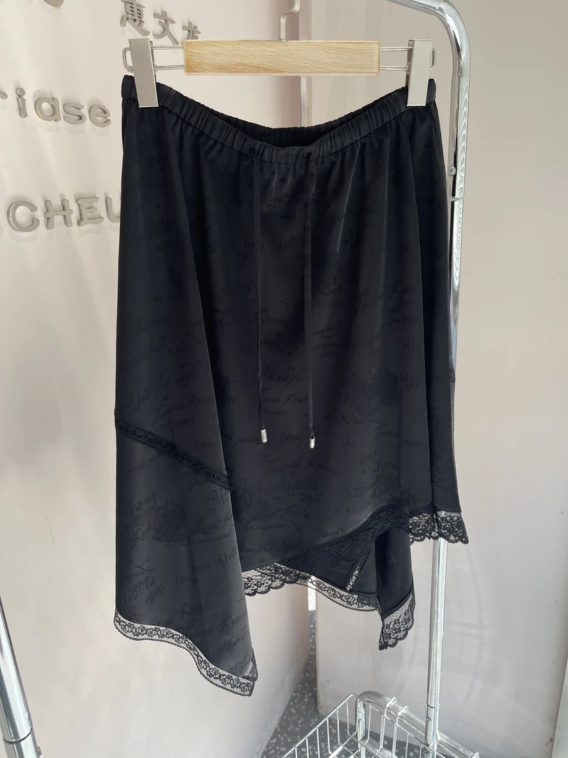 JR｜字母logo拼蕾丝半裙181073