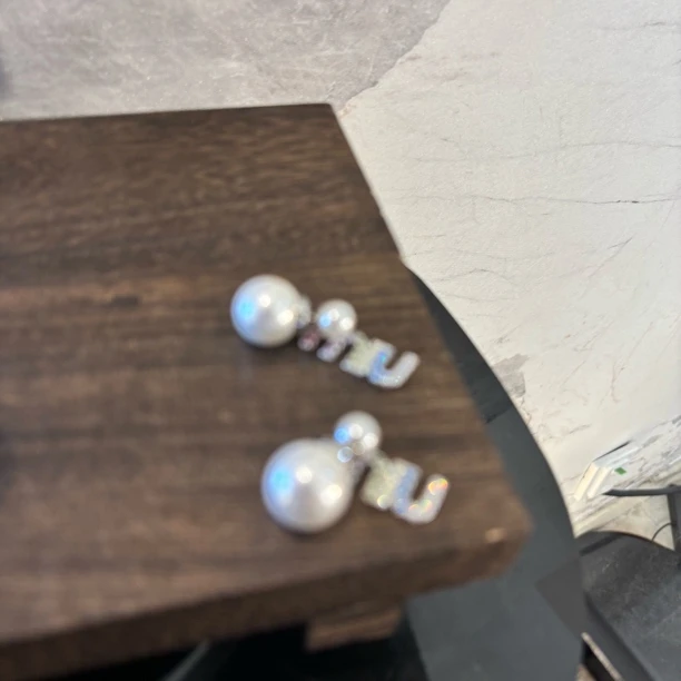 铜合金合成锆石耳饰 彩色字母zz耳环EH3002