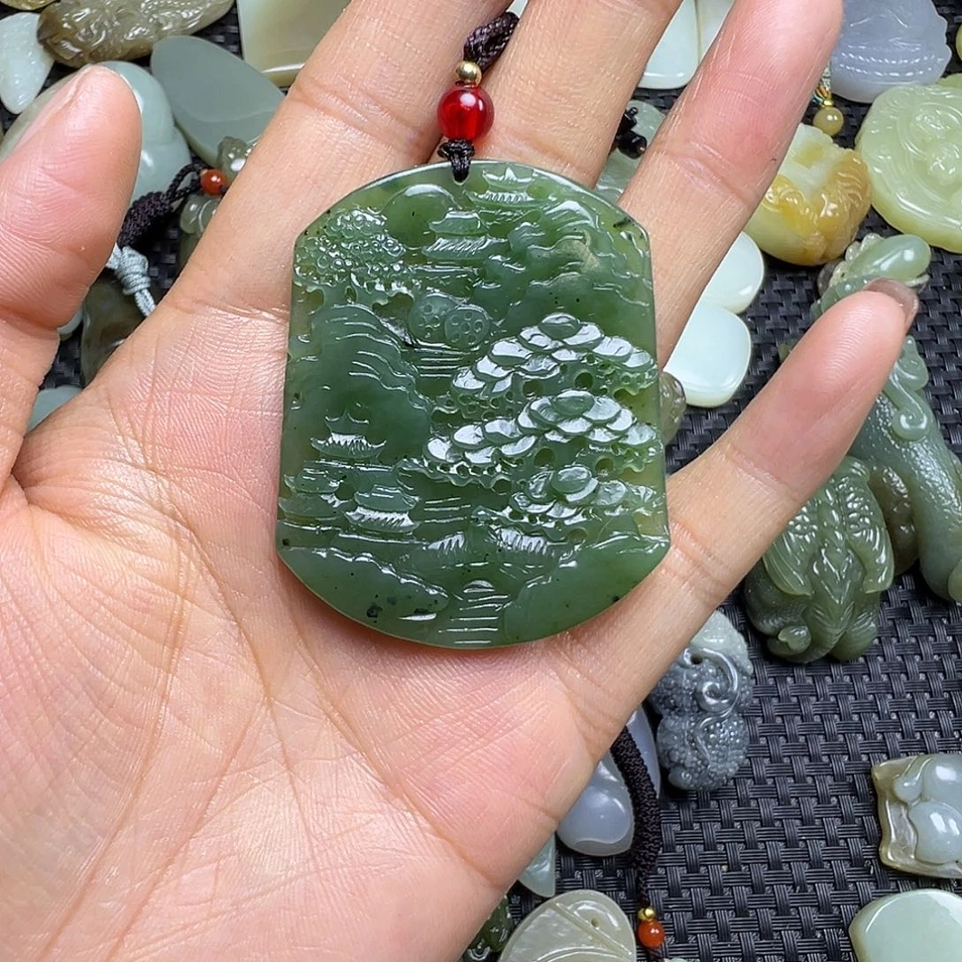 和田玉未镶嵌吊坠(不含链)卡52