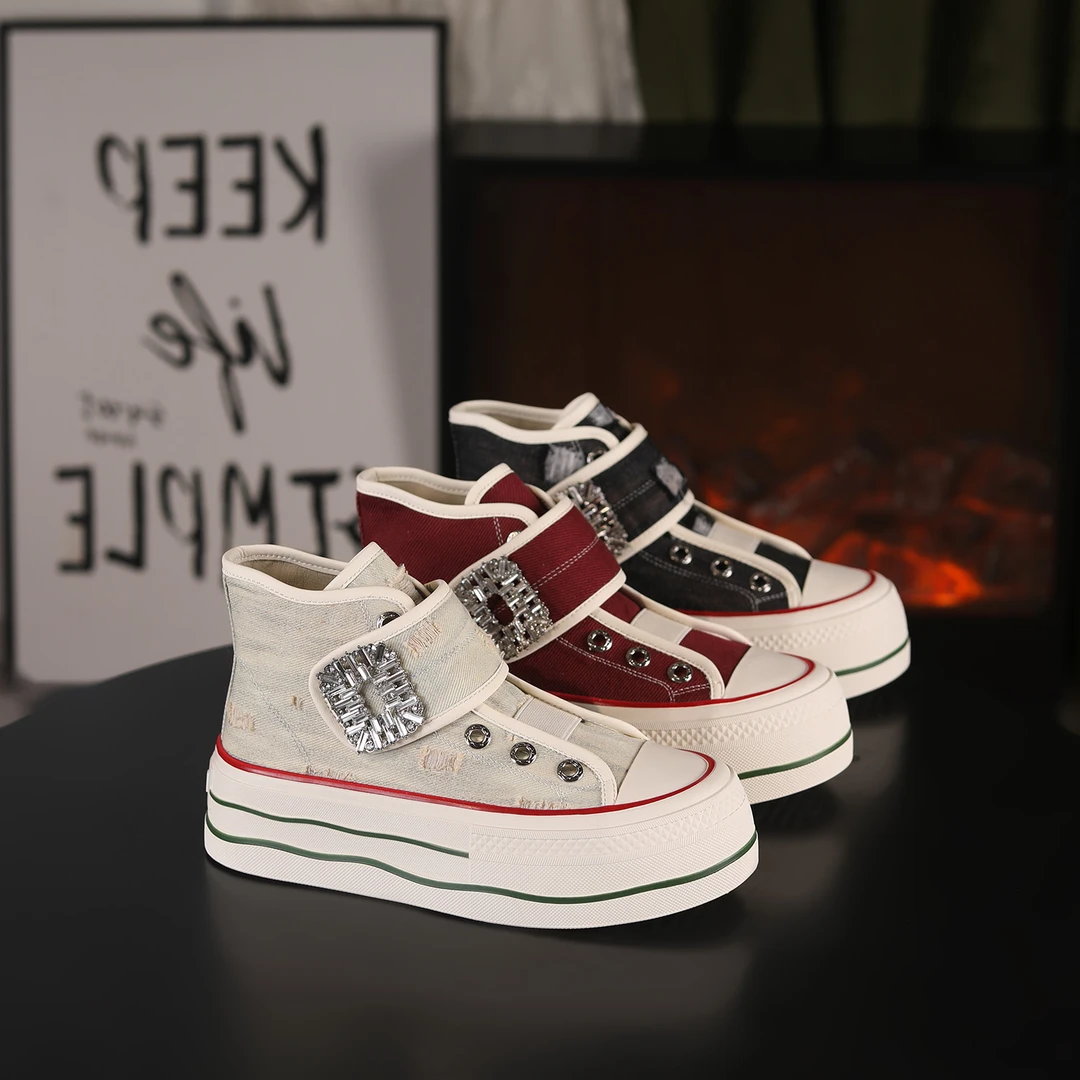 【阿布女鞋●锦绣】时尚增高5cm潮流百搭女士高帮鞋589-13